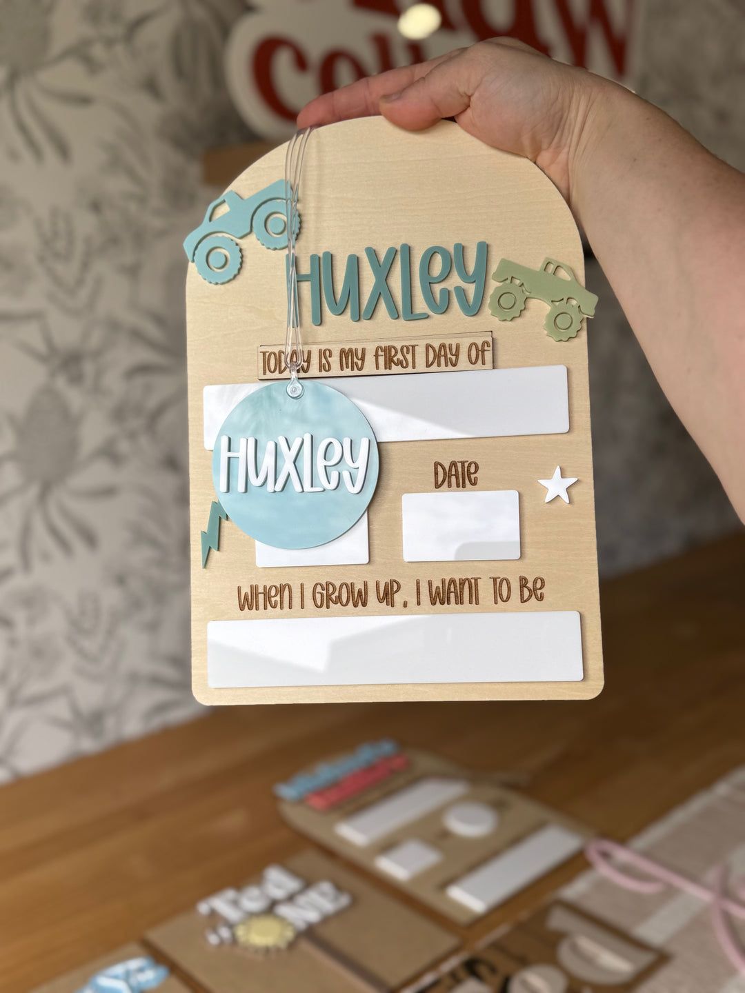 First/Last Day of school board - Monster Truck Design