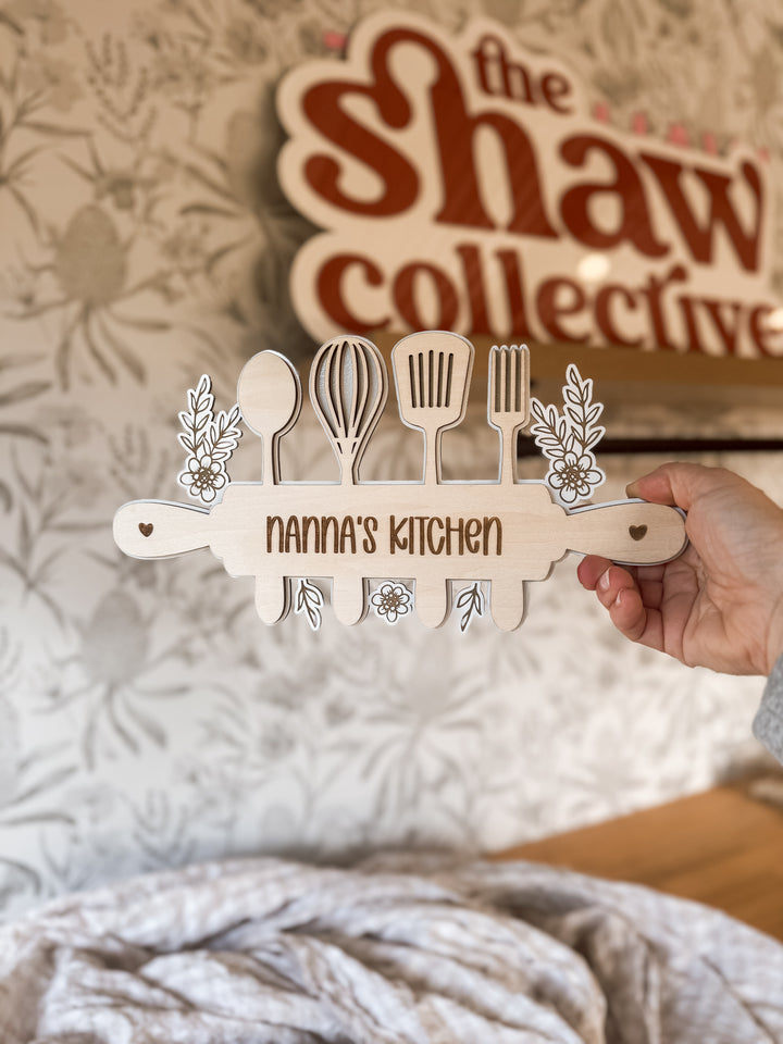 Nanna’s Kitchen Sign Personalised | Personalised Kitchen Plaque | Nanna’s Kitchen Sign Personalised