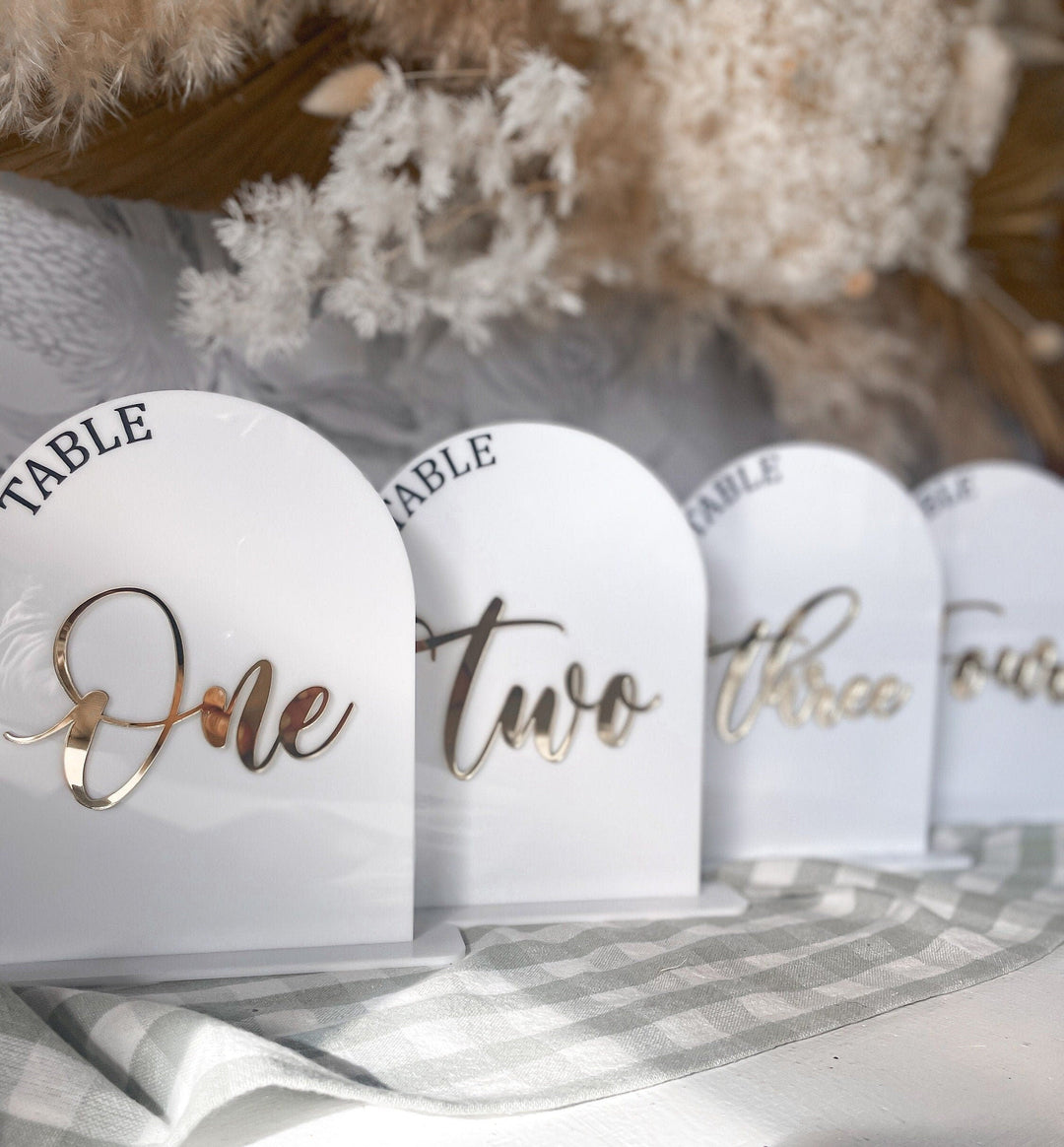 Wedding Table Numbers | Acrylic Table numbers