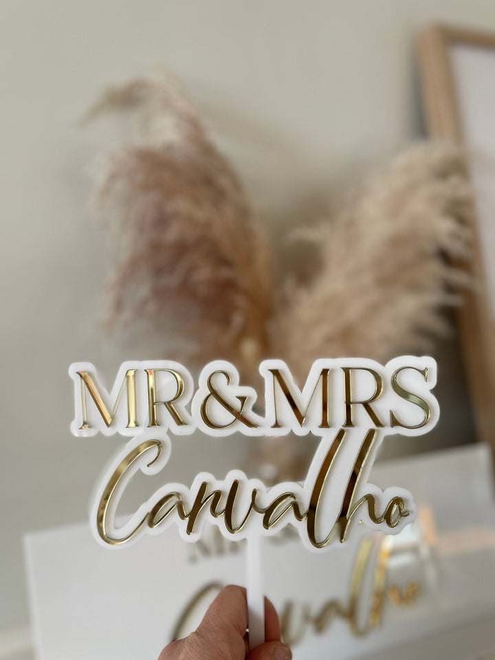 Mr and Mrs Cake Topper | Wedding Cake Topper