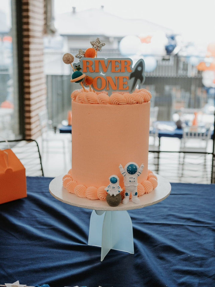 First Lap Cake Topper | Cake Topper | Space theme Cake Topper