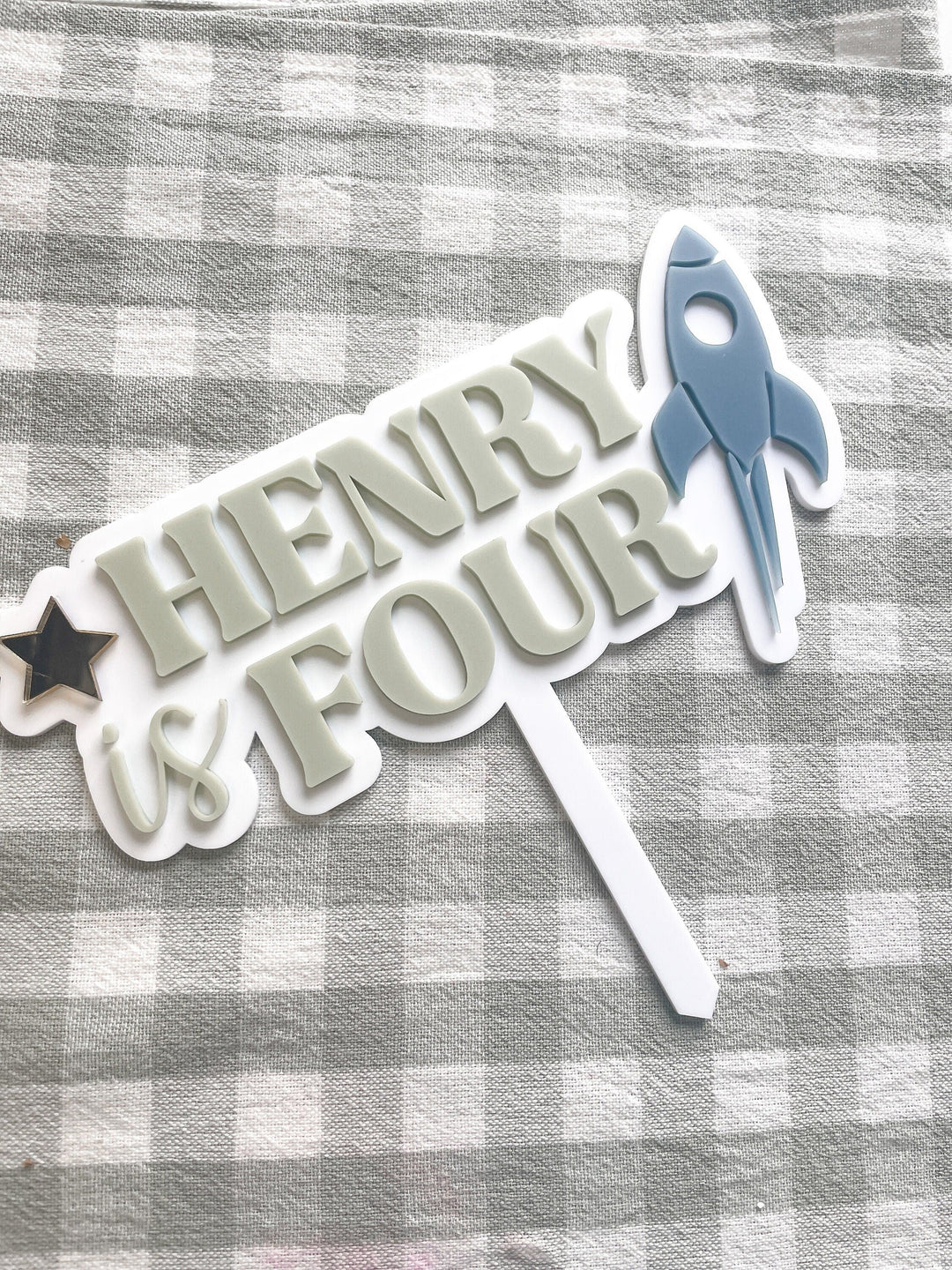 First Lap Cake Topper | Cake Topper | Space theme Cake Topper