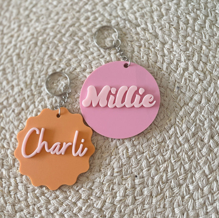 Personalised Keyrings | Kids Bag tags | Back to School