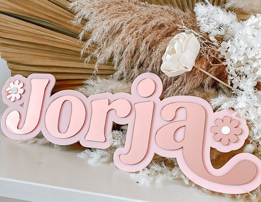 Kids name plaque | Daisy Name Plaque | Acrylic name sign