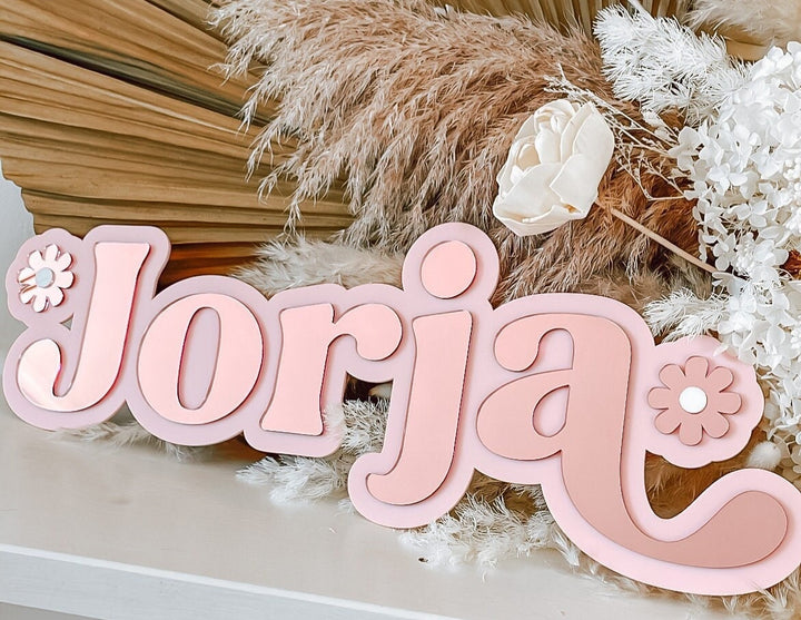 Kids name plaque | Daisy Name Plaque | Acrylic name sign