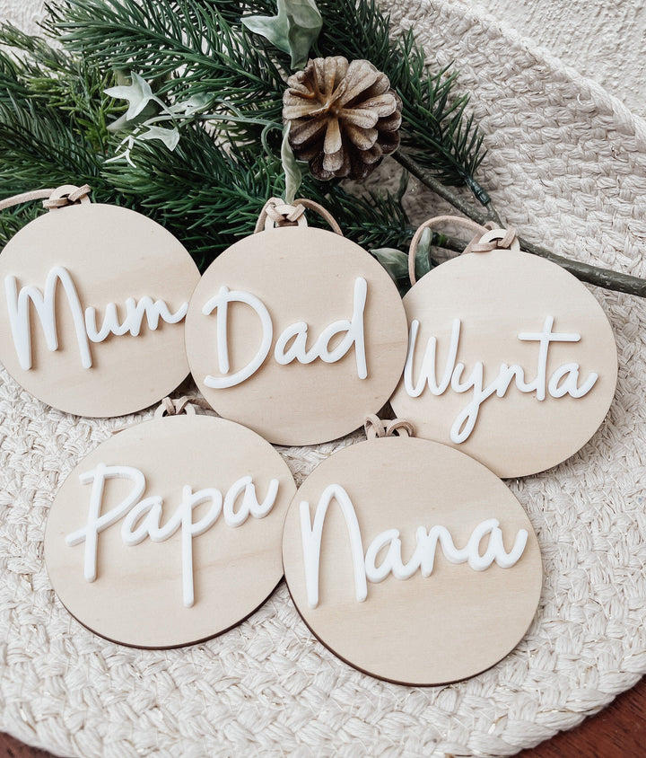 Personalised Christmas Wooden ornaments