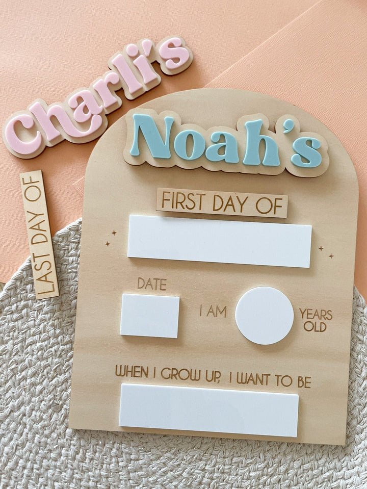 Name Plaque add ons | First day of