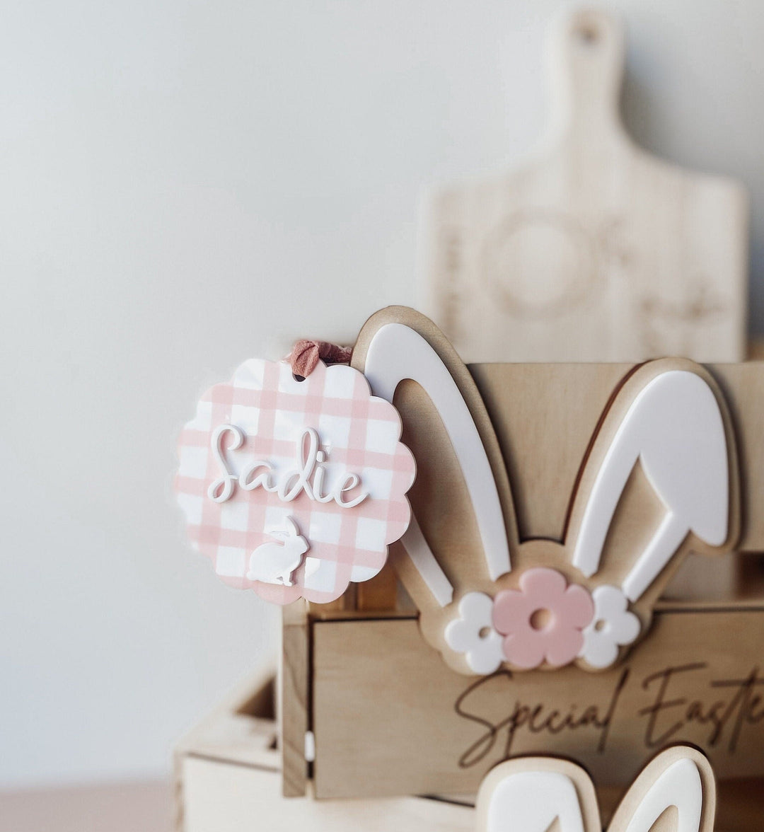 Easter Basket Tag  | Easter Tag | Gingham Tag