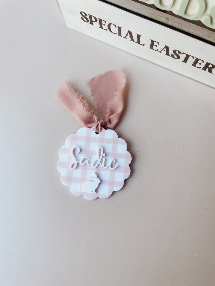 Easter Basket Tag  | Easter Tag | Gingham Tag