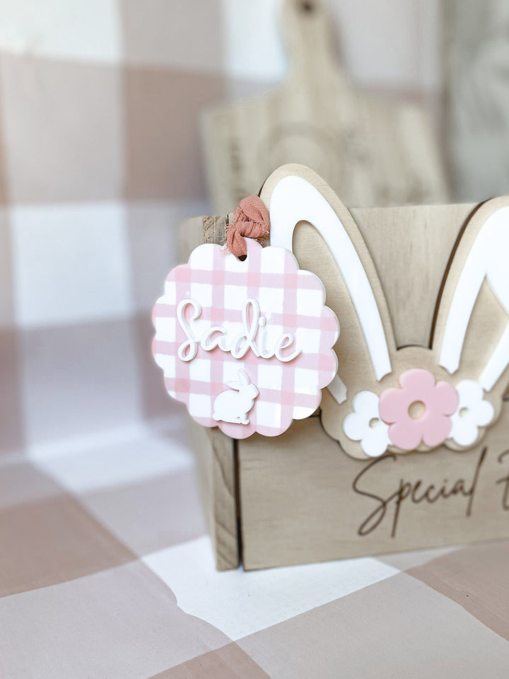 Easter Basket Tag  | Easter Tag | Gingham Tag
