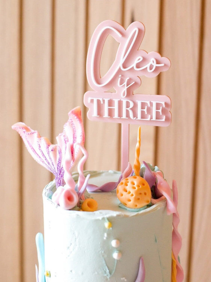 Layered Acrylic Cake Topper