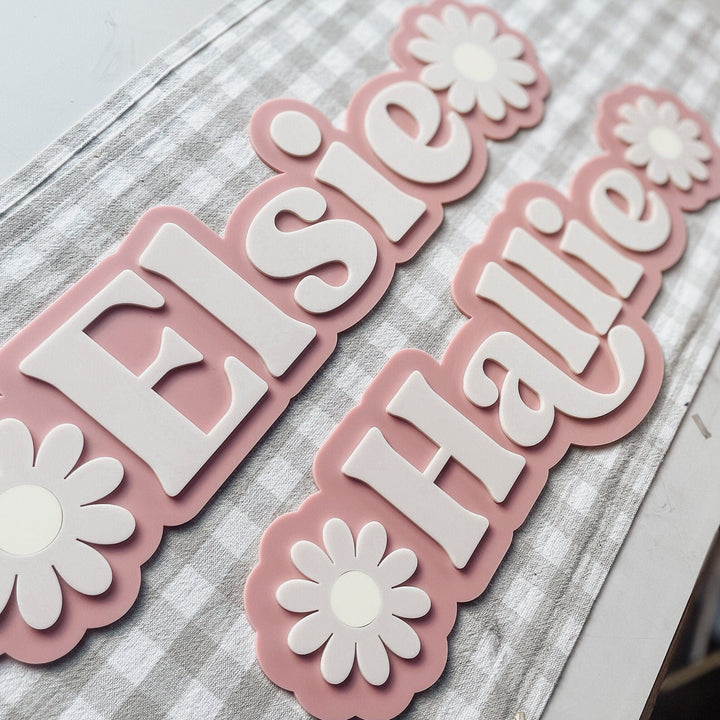Kids name plaque | Daisy Name Plaque | Acrylic name sign
