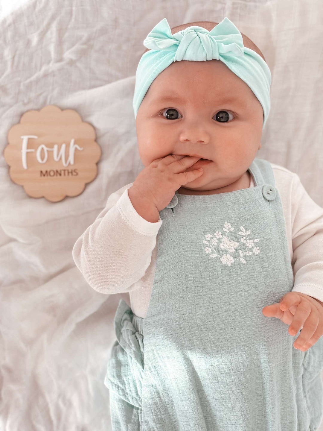 Scallop Wooden Baby Milestones
