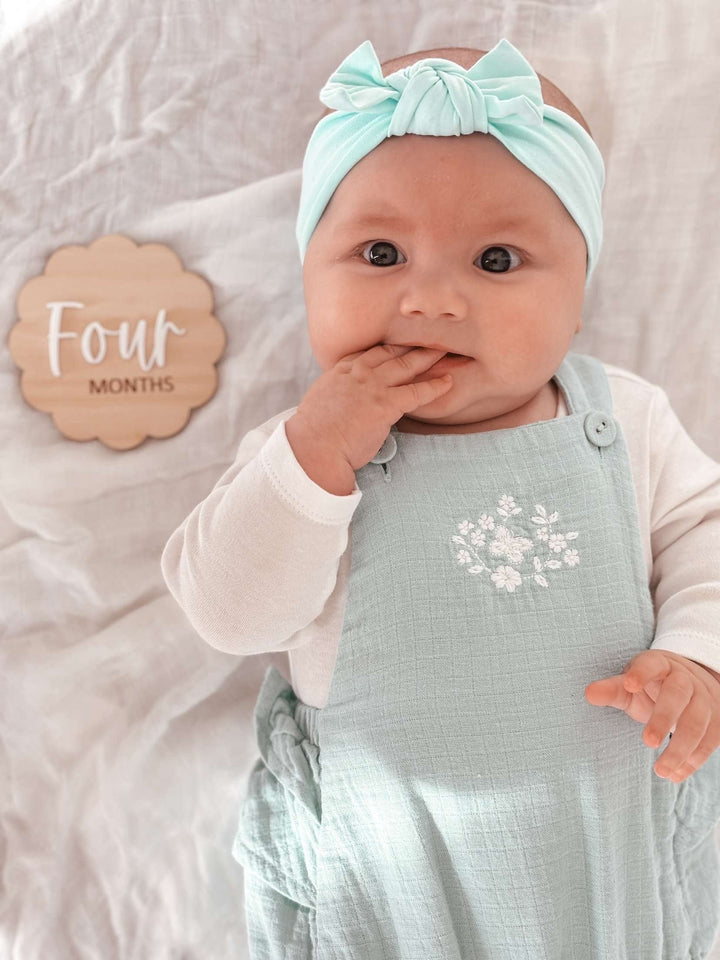 Scallop Wooden Baby Milestones