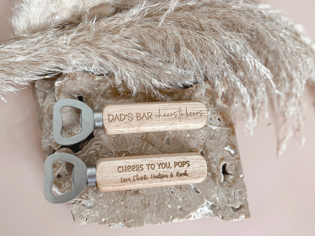 Personalised Wooden Bottle Openers | Fathers Day Gift