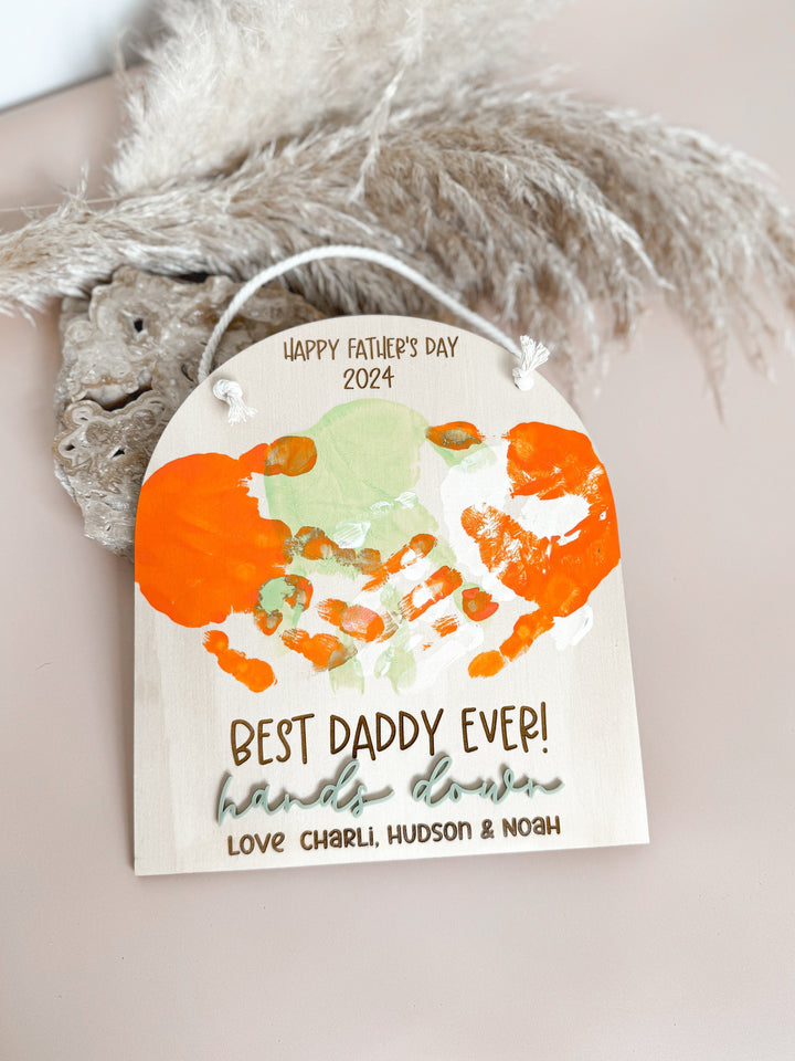 Father's Day Handprint Keepsake | Handprint Plaque