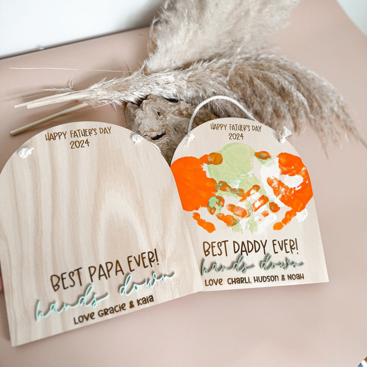 Father's Day Handprint Keepsake | Handprint Plaque
