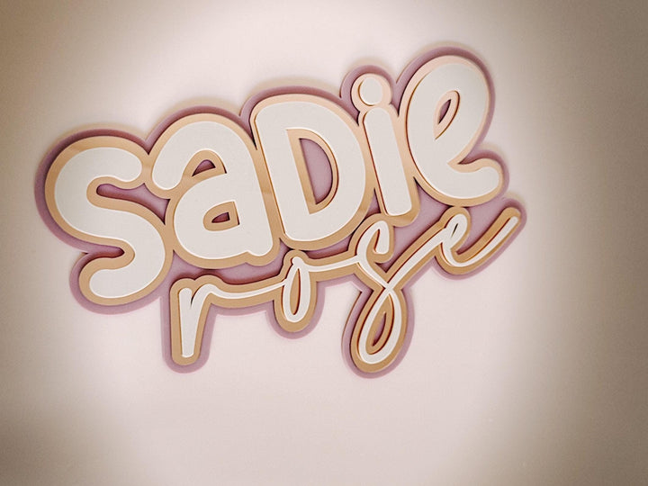 3D Triple Layer Name Plaque | Kids Name Plaque