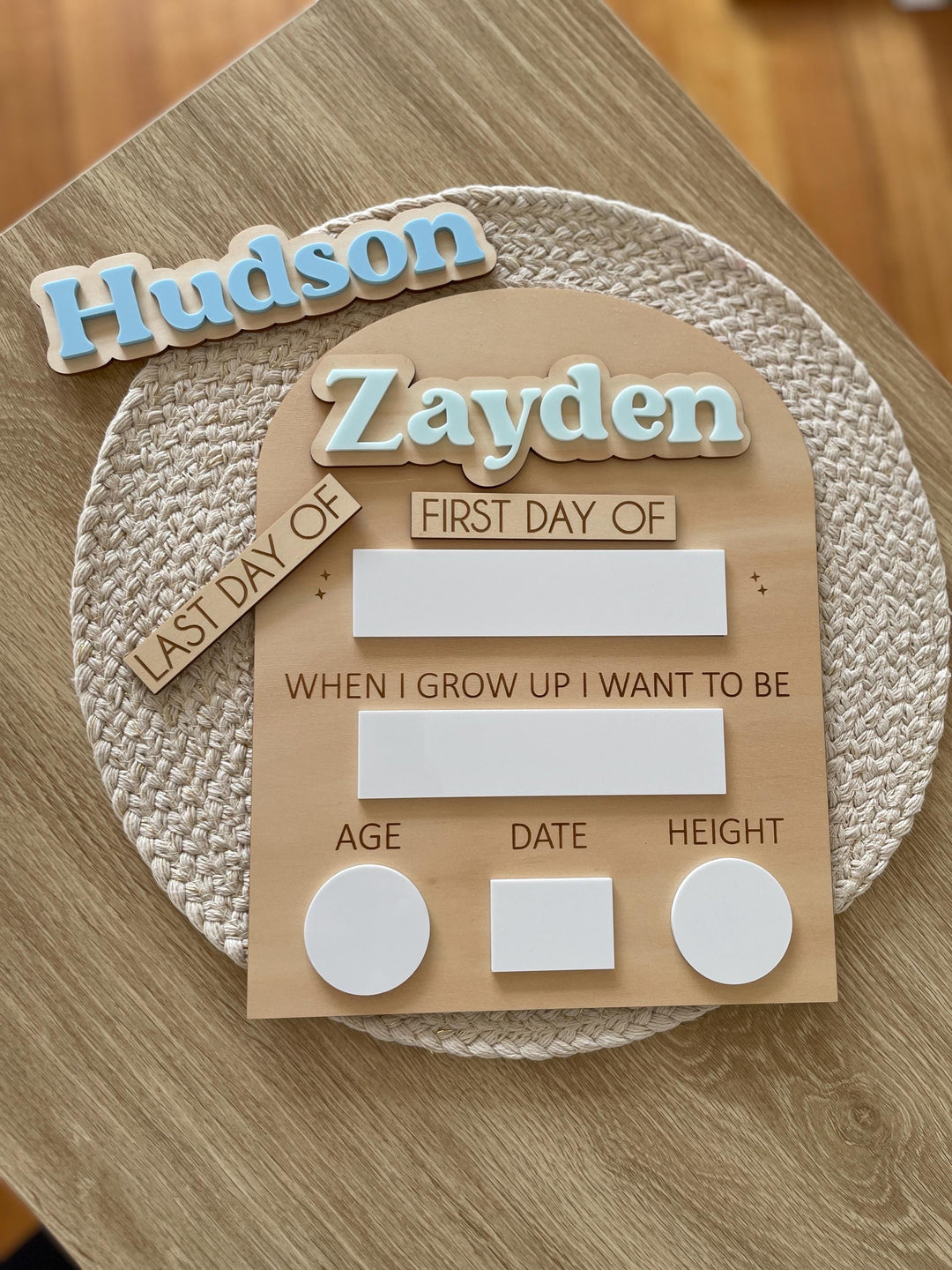 Name Plaque add ons | First day of