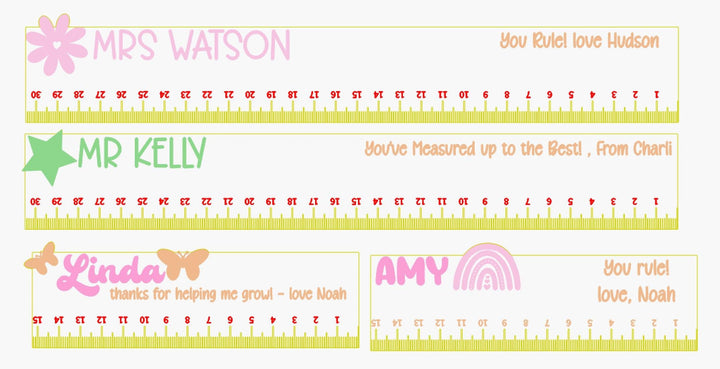 Personalised Wooden Rulers | Teacher Gifts