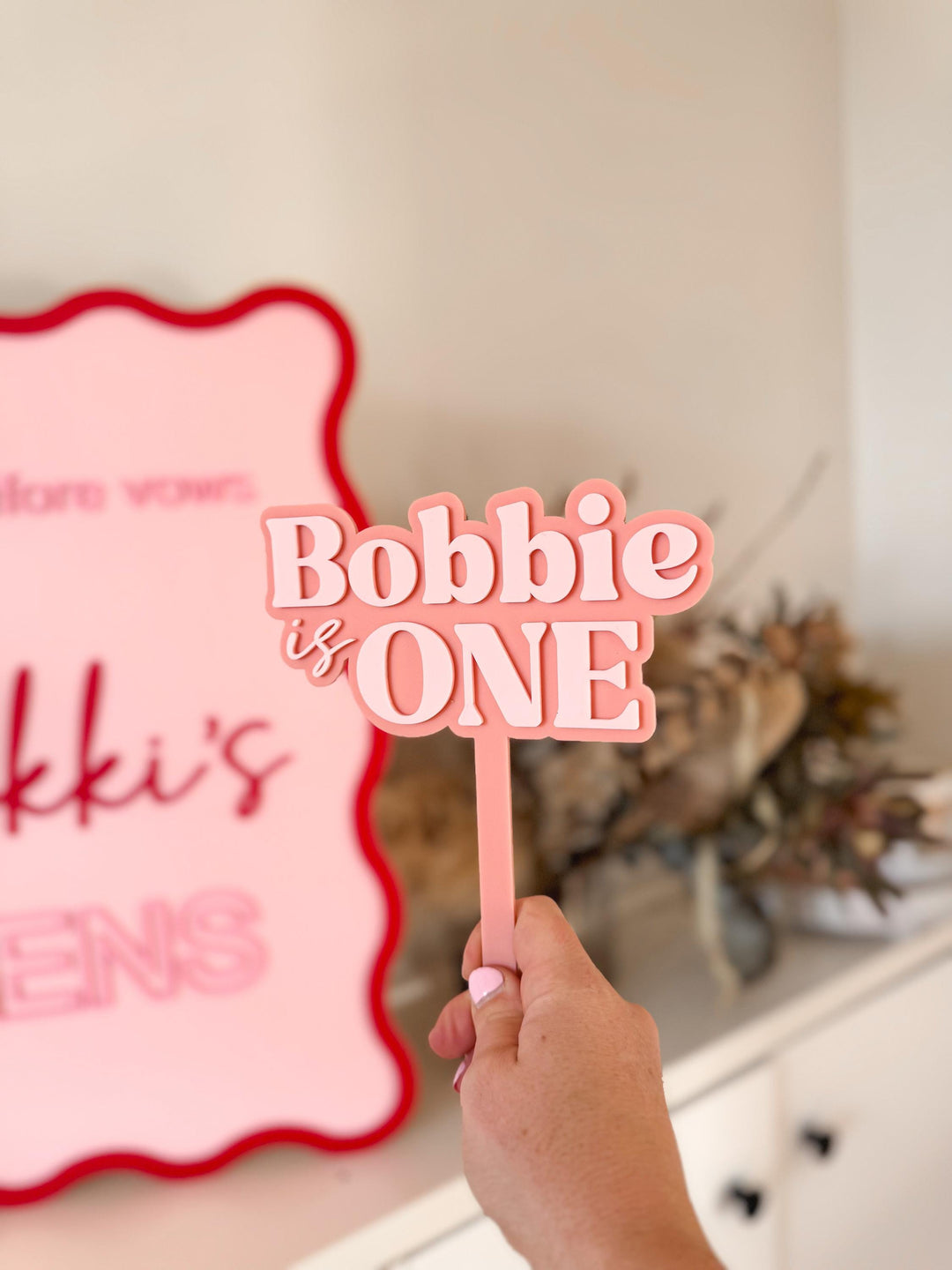 Custom Name Cake Topper – Personalised Birthday Cake Topper