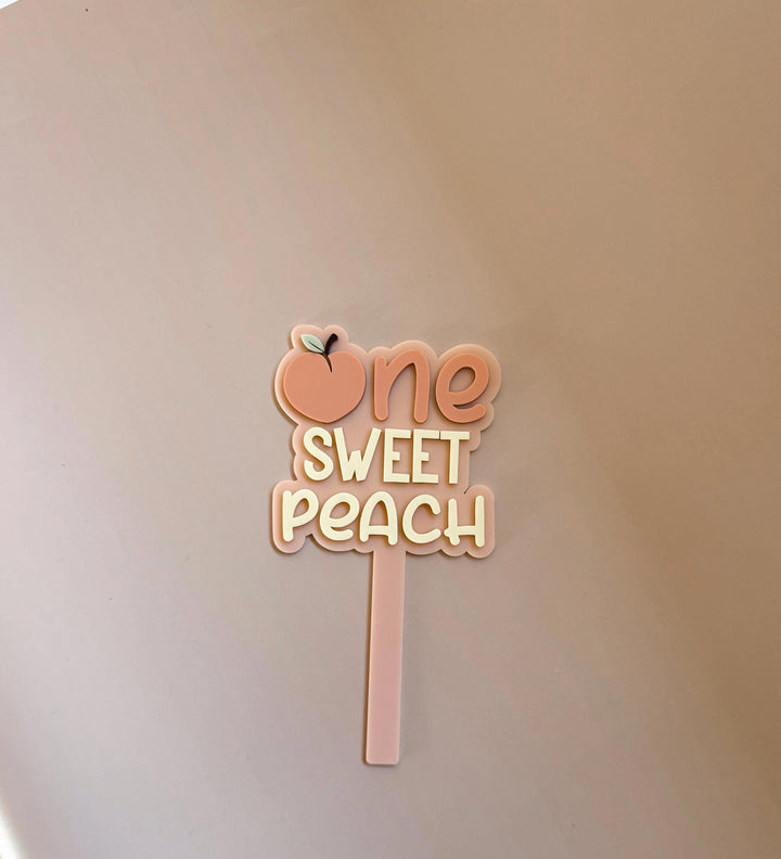 One Sweet Peach Cake Topper