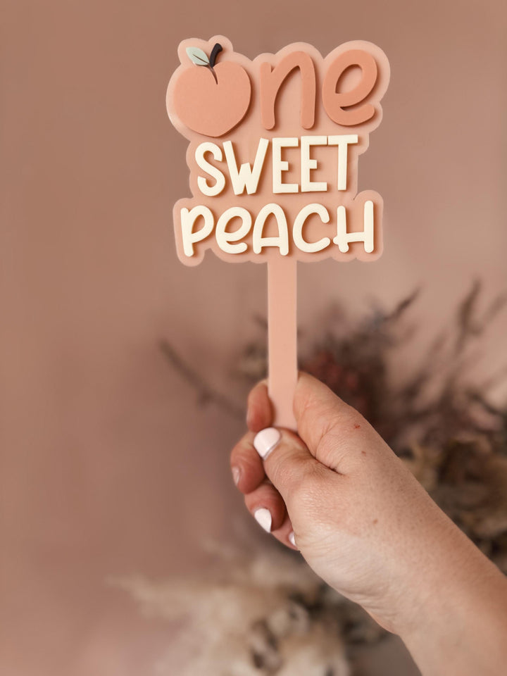 One Sweet Peach Cake Topper