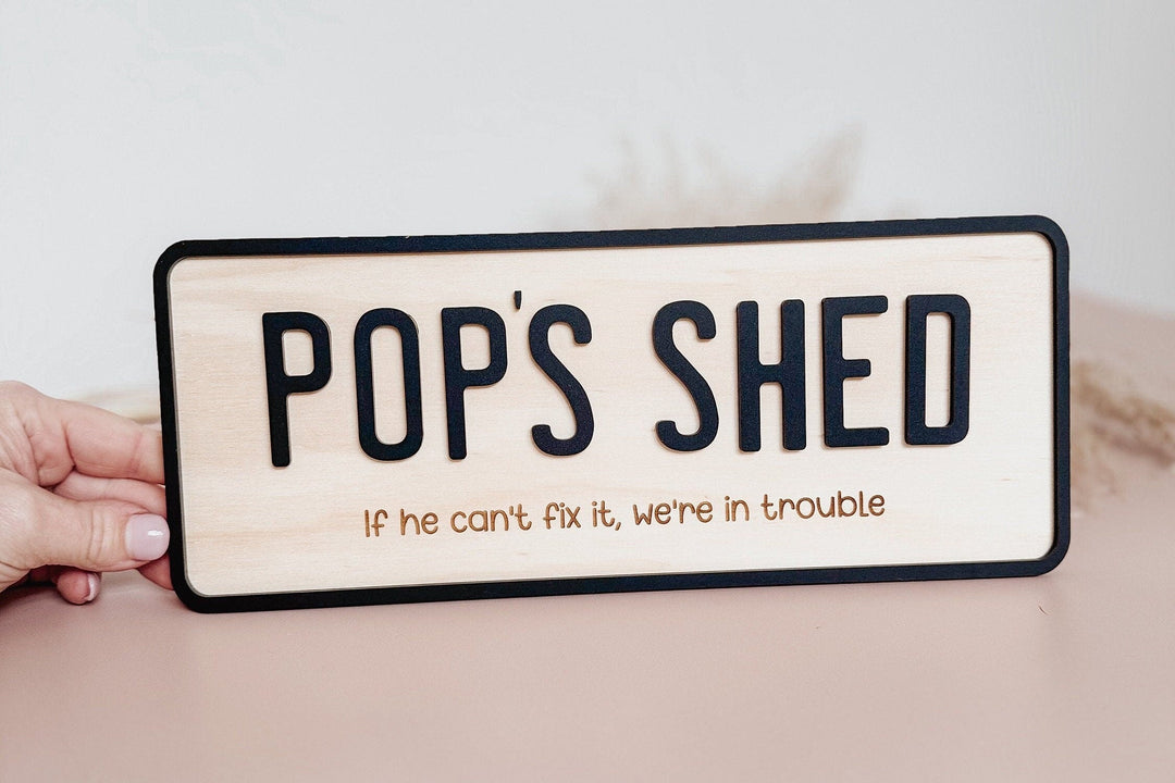 Father’s Day Shed Sign | Garage or Workshop | Man Cave Sign for Him