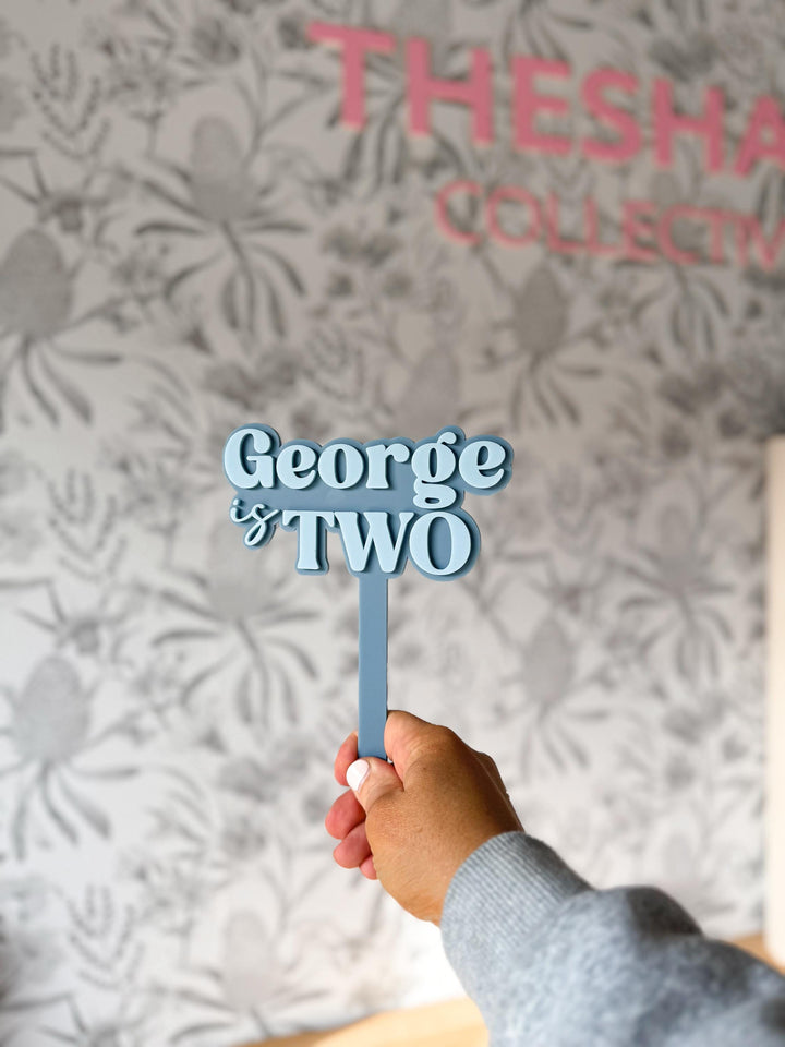 Custom Name Cake Topper – Personalised Birthday Cake Topper