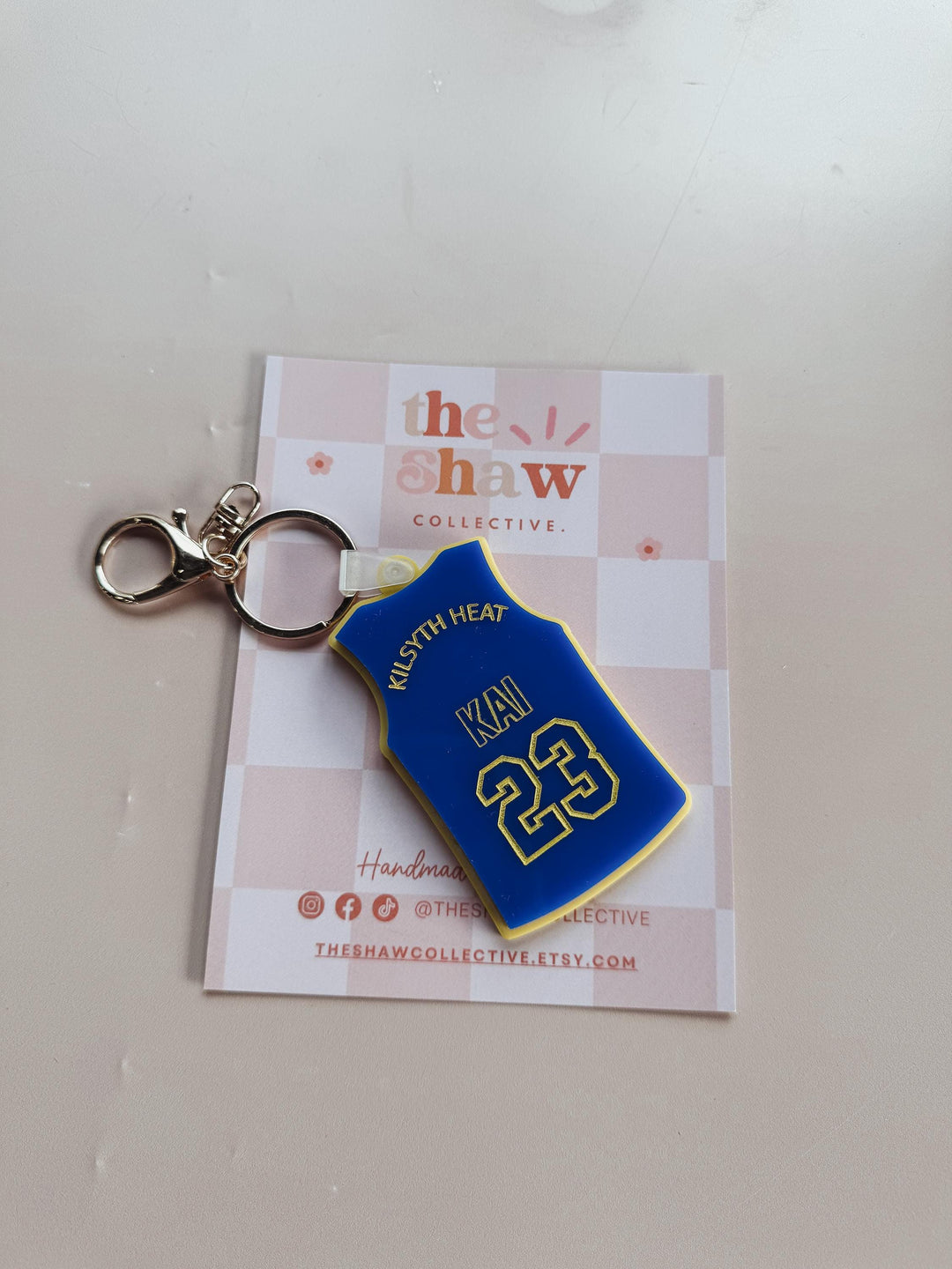 Personalised Basketball Team Keyring's | Custom Jersey Number Keyring