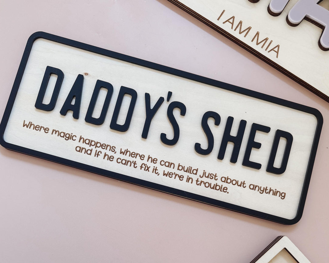 Father’s Day Shed Sign | Garage or Workshop | Man Cave Sign for Him