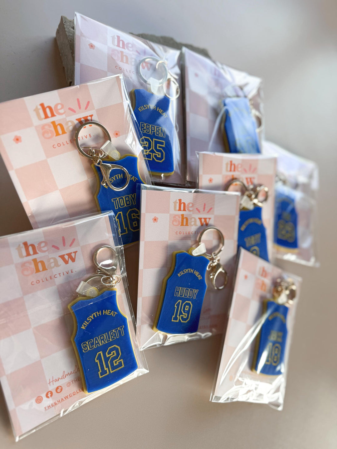 Personalised Basketball Team Keyring's | Custom Jersey Number Keyring