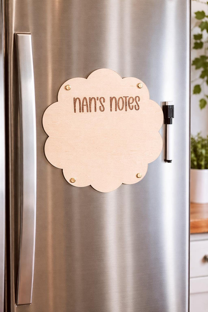 Magnetic Notes Board for Fridge | Personalised Nans Notes | Fridge Memo Board | Kitchen Reminder Board | Gift for Grandma