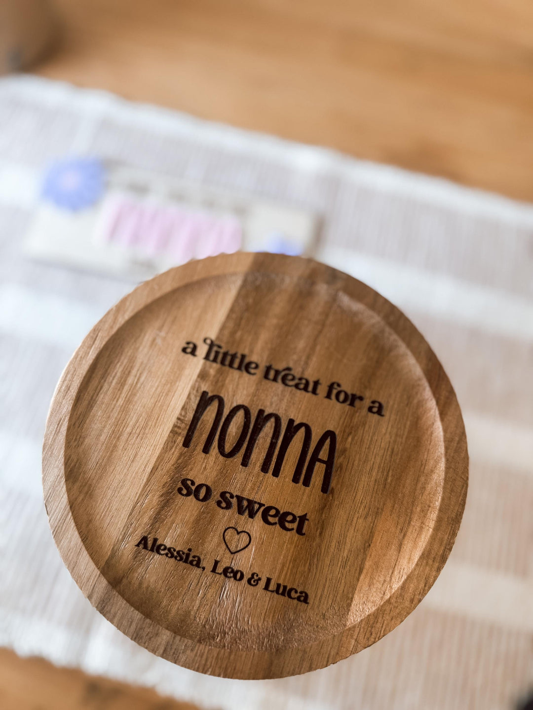 Sweet Treat Jar for Nan Grandma | Personalised Treat Jar | Grandchildren Names Jar | Gift for Grandma | Mothers Day Gift Idea