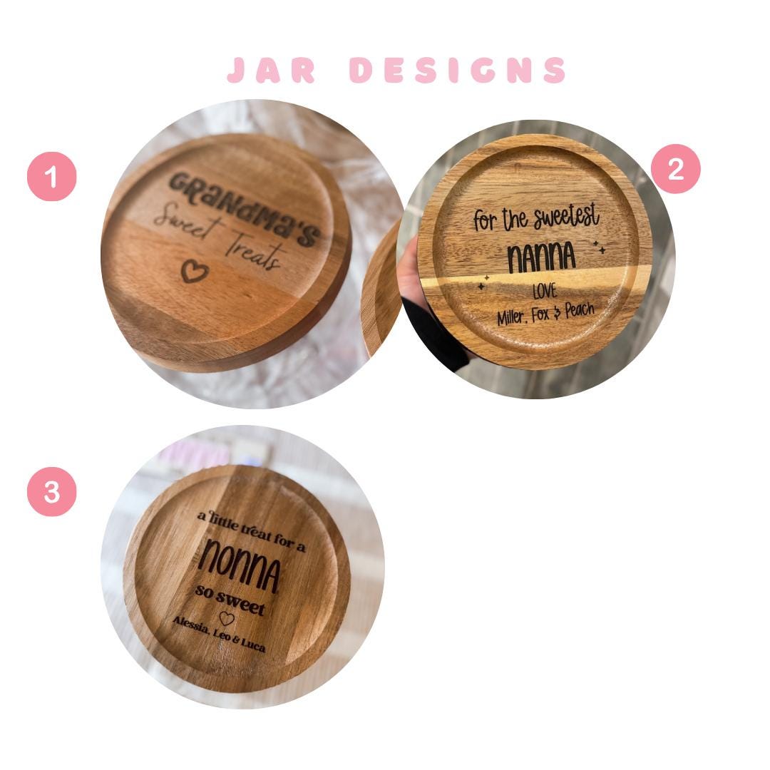 Sweet Treat Jar for Nan Grandma | Personalised Treat Jar | Grandchildren Names Jar | Gift for Grandma | Mothers Day Gift Idea
