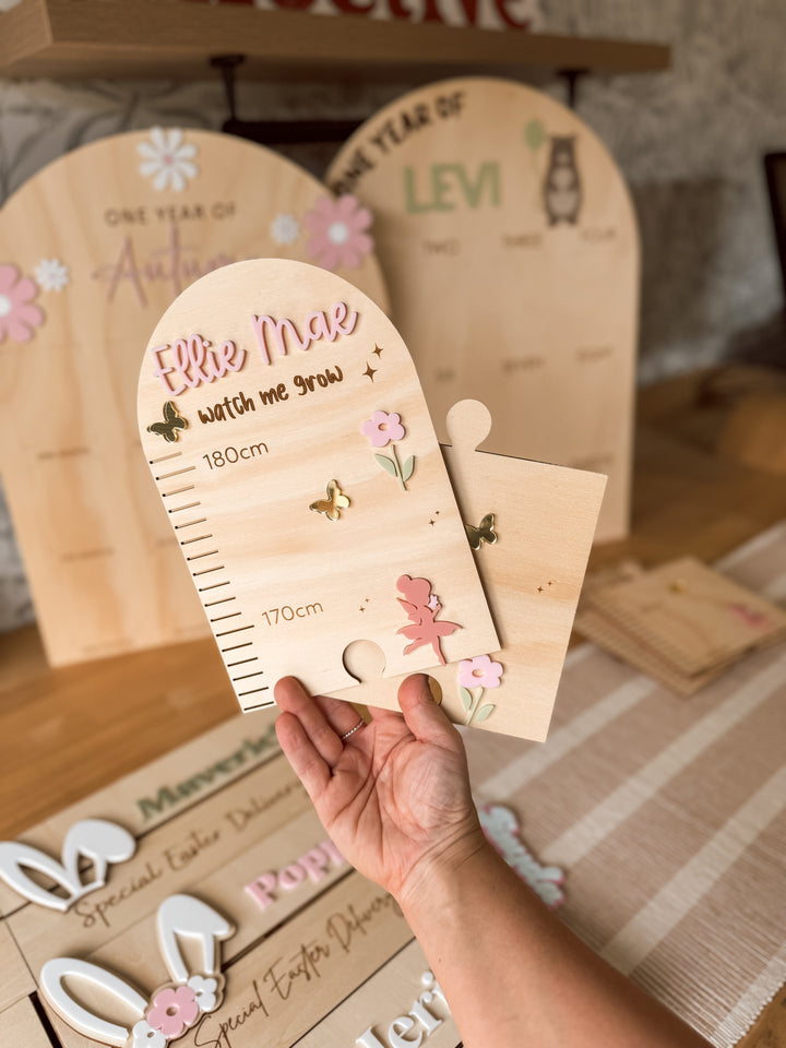 Personalised Growth Charts | Kids Height Charts | Whimsical Growth Chart